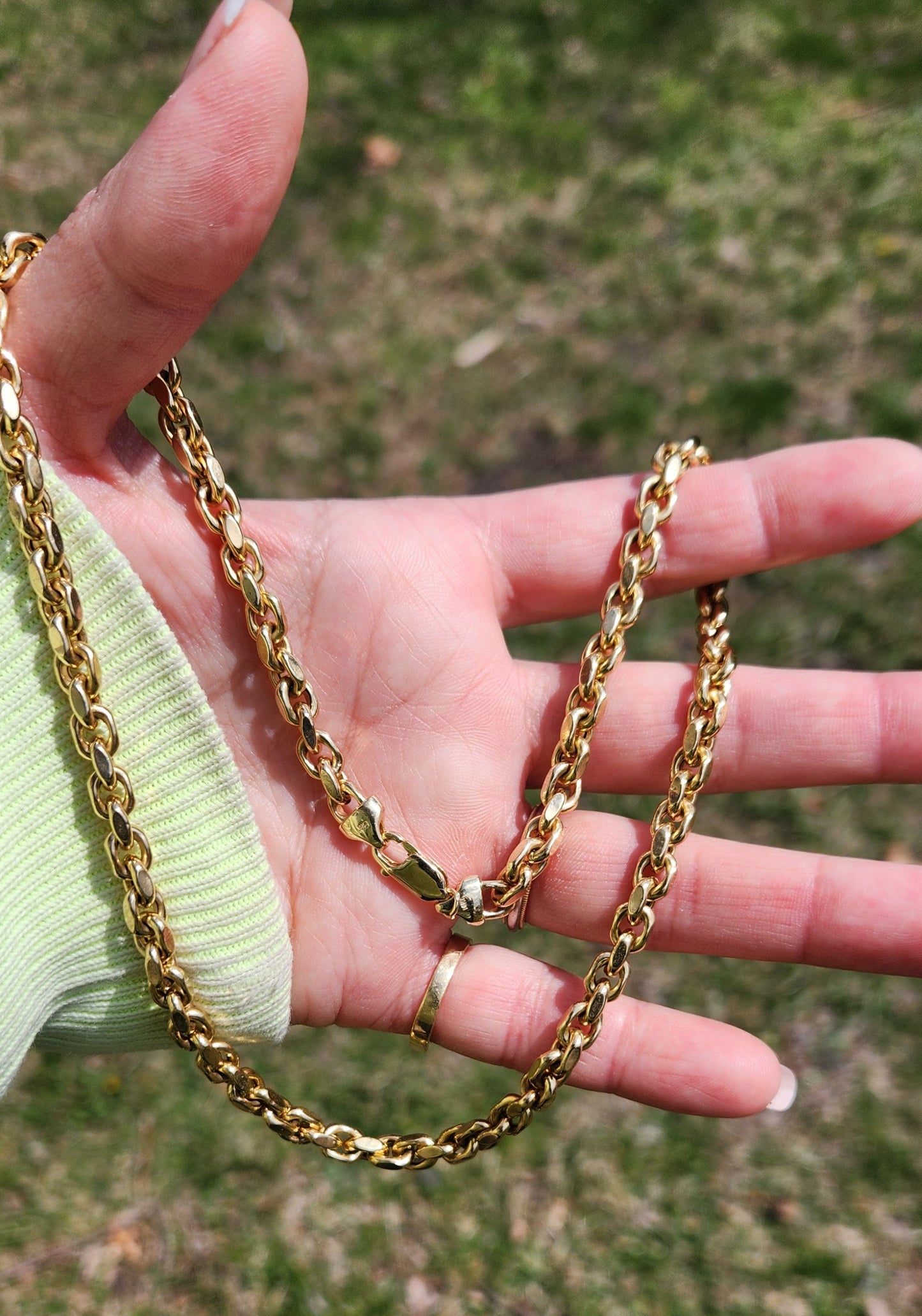 Vintage 14K H Link/Biker 20" Chain