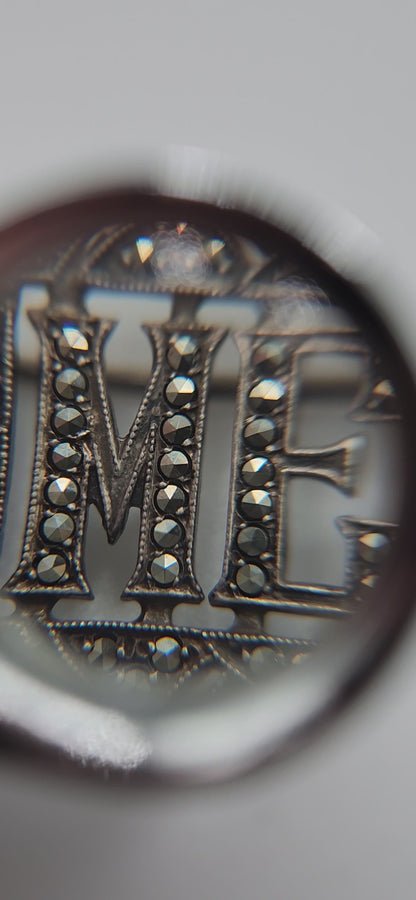 Art Deco Sterling & Marcasite Brooch