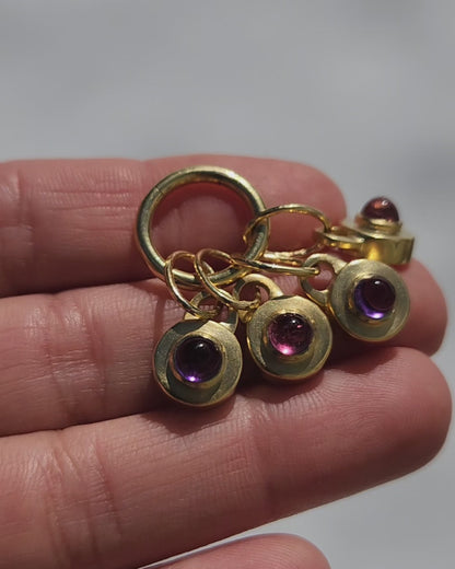 18k Upcycled Vintage Gemstone Charms