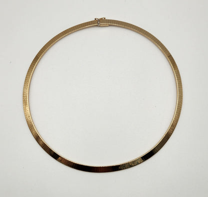 Vintage 14k Flat Omega Necklace