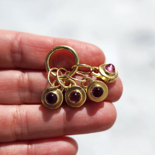 18k Upcycled Vintage Gemstone Charms